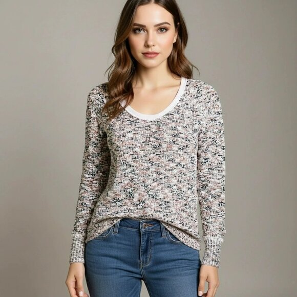 Free People Women's Y2K confetti speckled marled knit sweater Size XS - Picture 1 of 8